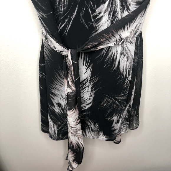 NWT All Saints Jayden Feather Dress Black Sz Medium - Picture 13 of 16
